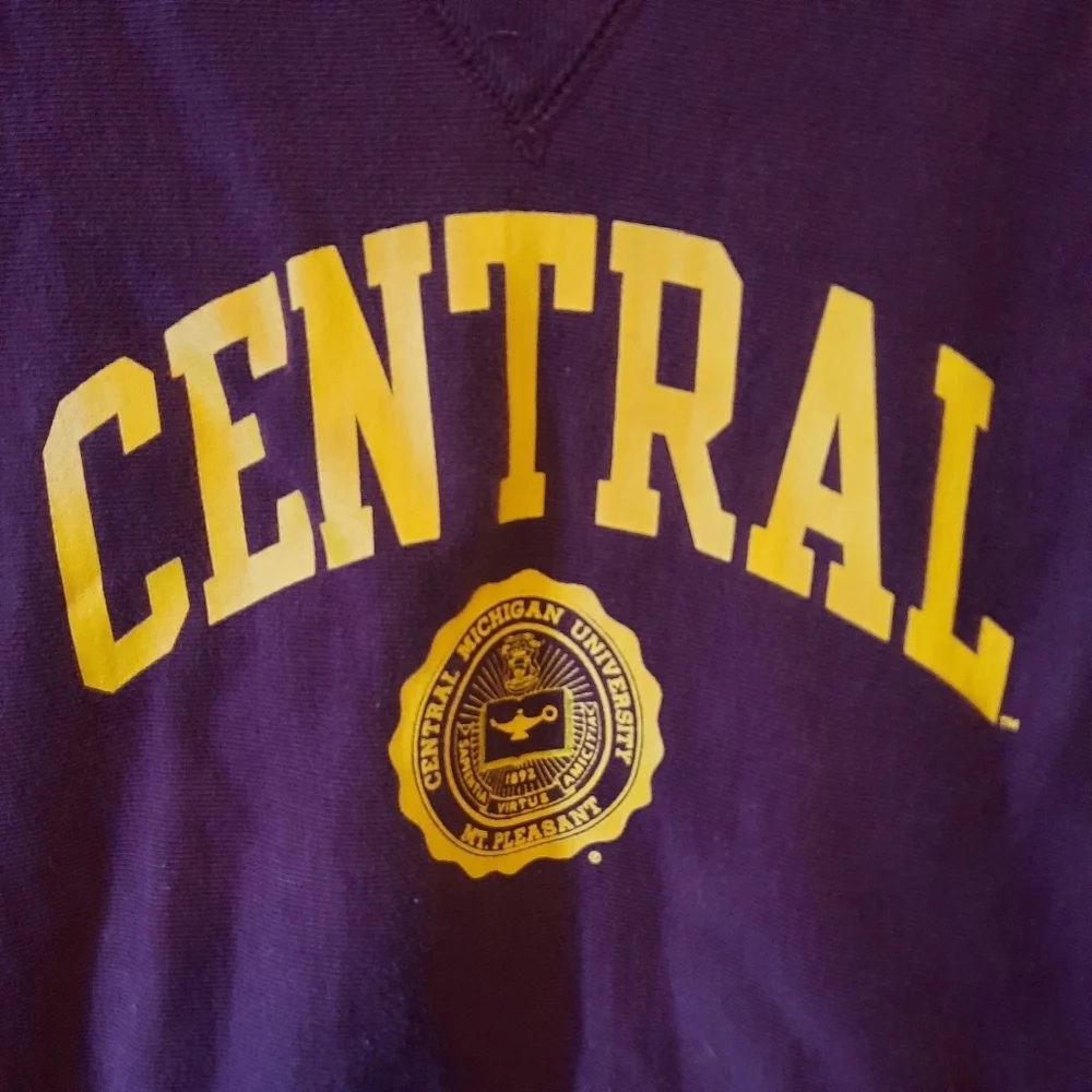 Champion Reverse Weave CMU Central Michigan University Crewneck Sweatshirt - Picture 5 of 9